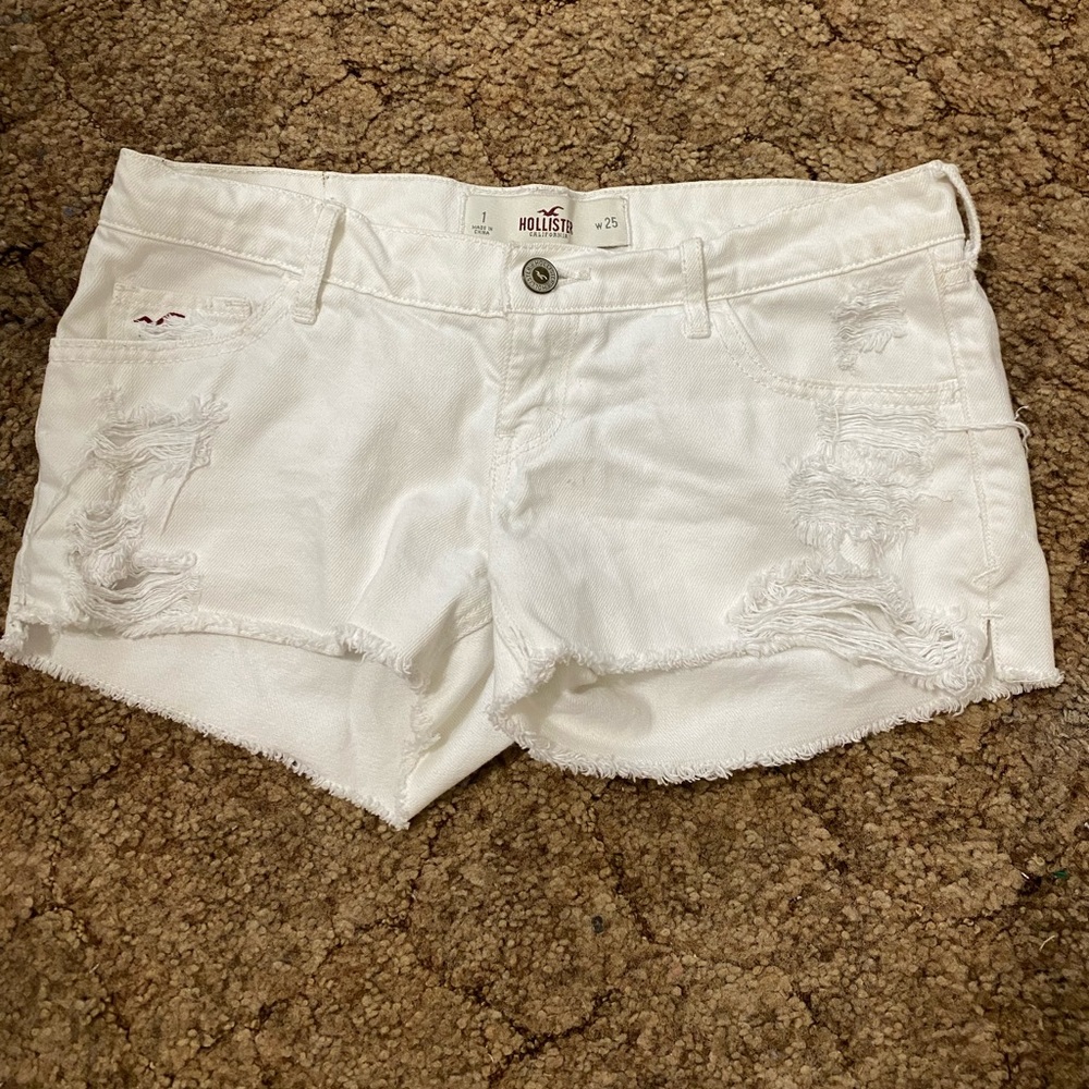 white low rise shorts